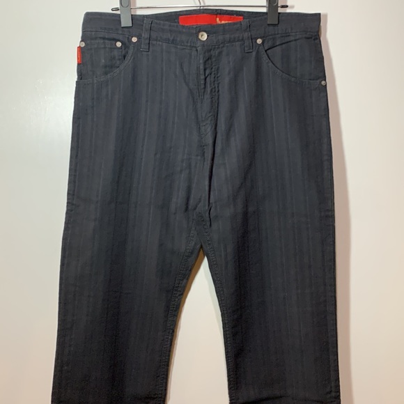 Alberto Gray Structure Stipe Pants - Picture 5 of 9